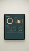 Digital Liquidity Management Dashboard on Tablet